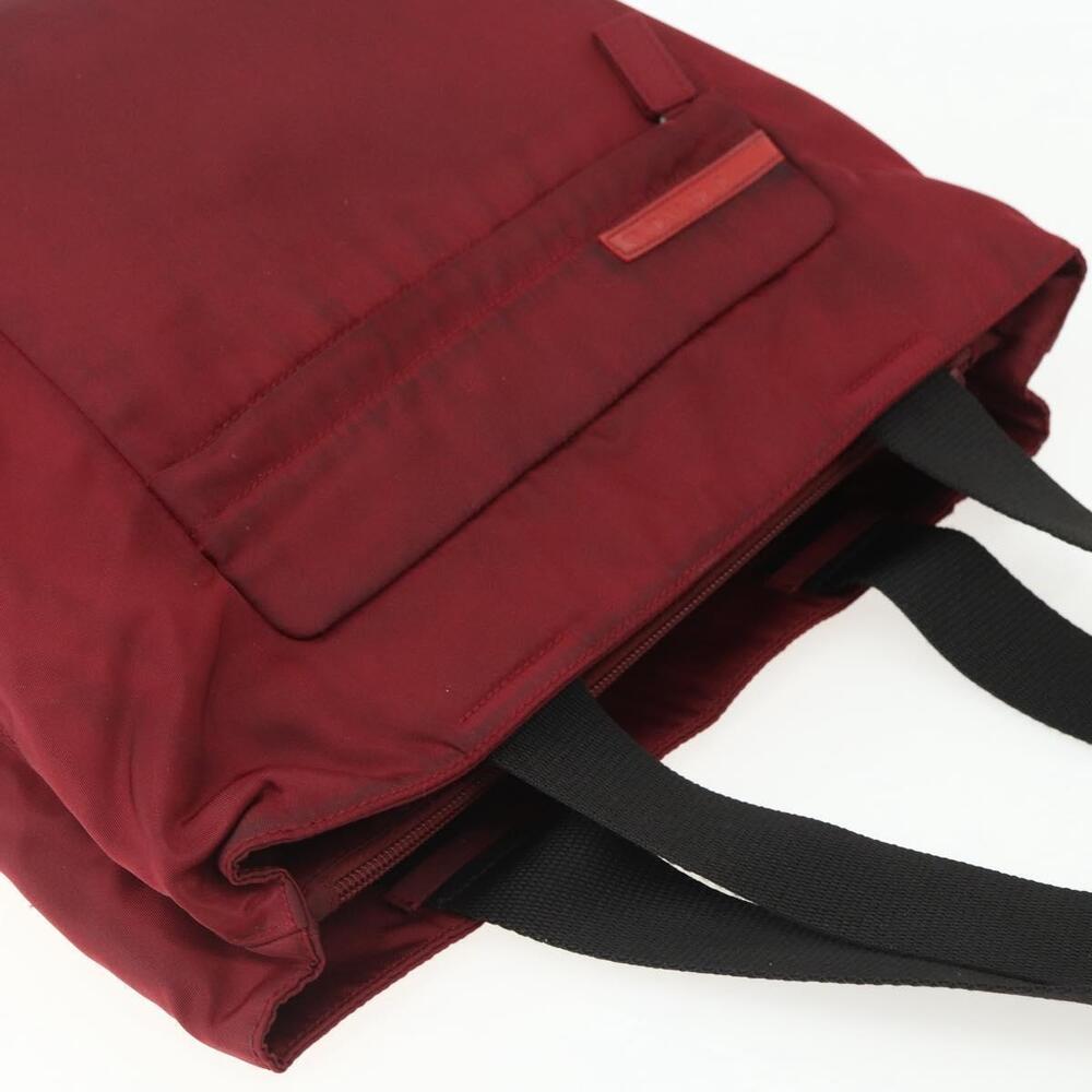 PRADA Sports Tote Bag Nylon Red Silver Auth ti3508 - Picture 6 of 16